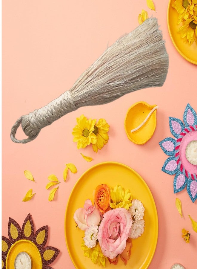 BenignCraft Banana Fiber 10 inch Small Pooja Broom with Handle and Loop for Prayer Room Dusting & Cleaning. - Image 4